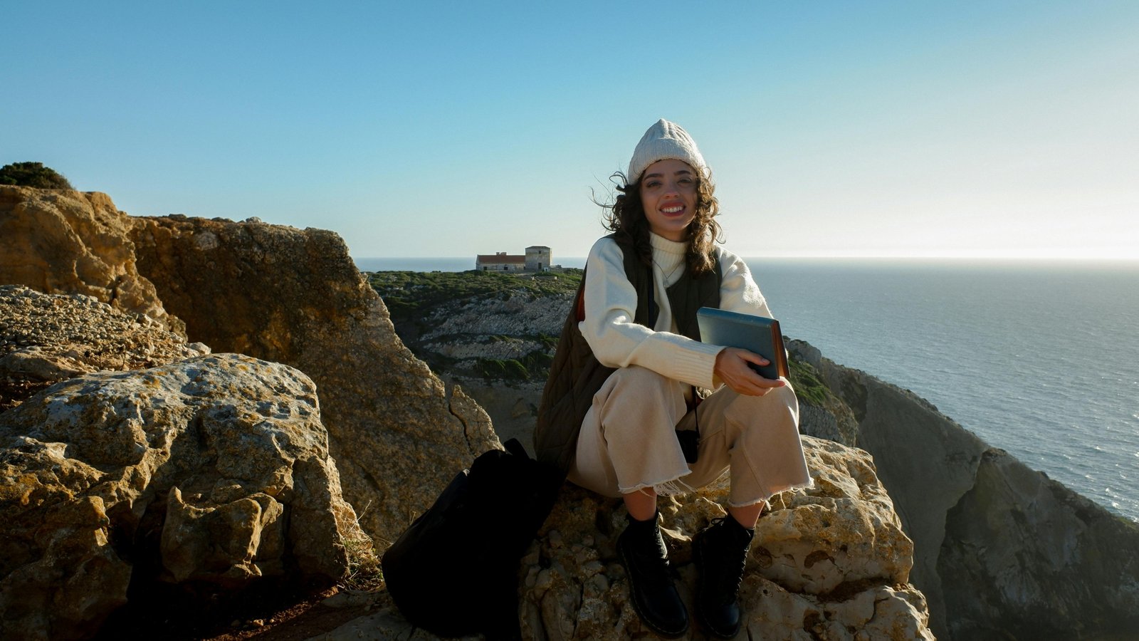 Happy senior woman confidently enjoying solo travel in a beautiful destination, symbolizing freedom, adventure, and rewarding getaways for older adults.