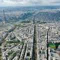 A vibrant photo collage of top European cities to see, featuring famous landmarks like the Eiffel Tower in Paris, the Colosseum in Rome, and Prague's Charles Bridge.