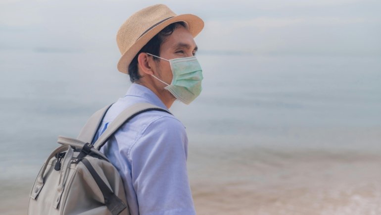 Certified Surgical Technologist (CST) with a suitcase, ready for a travel assignment, symbolizing career advancement, financial benefits, and the adventure of exploring new healthcare environments nationwide.