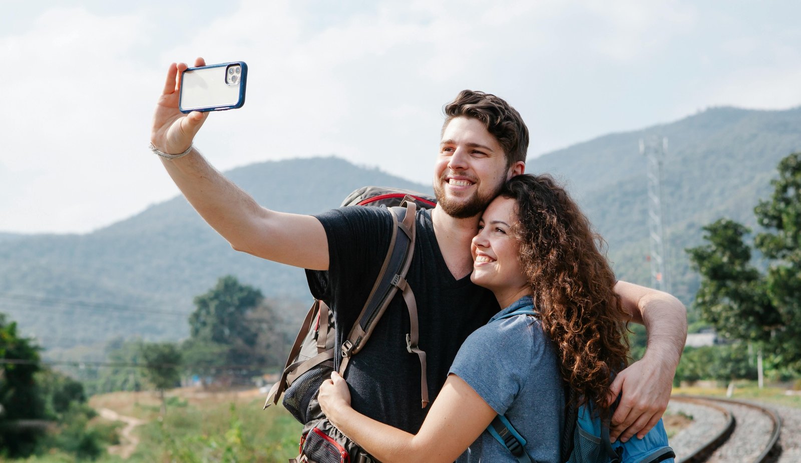 Happy traveler enjoying the scenic vineyards of Moldova with peace of mind, symbolizing comprehensive travel insurance protection for a worry-free Eastern European adventure.
