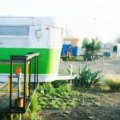 Vibrant retro style Riverside travel trailer in a picturesque outdoor camping setting, combining vintage design with modern comfort for adventure.