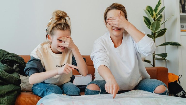 Happy traveler planning a personalized dream vacation with Happygo's stress-free digital platform, showcasing seamless all-in-one booking and expert support.