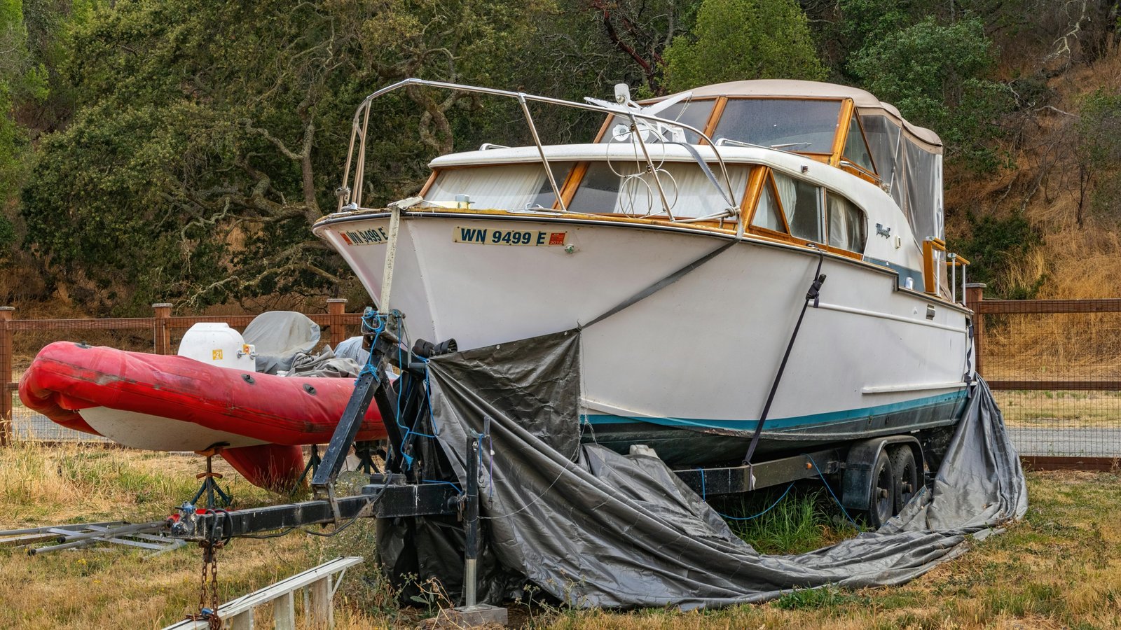 Essential repair tools and equipment for travel trailer maintenance outdoors