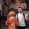mindful traveler connecting with local culture during intentional travel experience