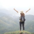 Solo traveler exploring nature alone, symbolizing freedom and creativity in travel