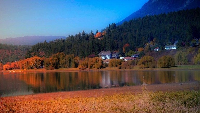 Scenic collage of Canada’s four seasons featuring spring flowers, summer adventures, autumn leaves, and winter snow sports