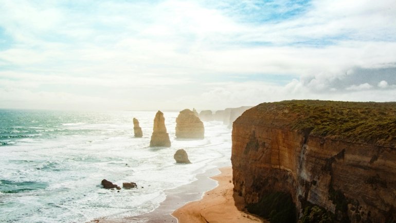 Scenic Australian landscape with iconic wildlife and city view inspiring travel and adventure