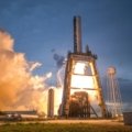 Commercial rocket launching into the sky representing the future of space tourism and rocket travel careers