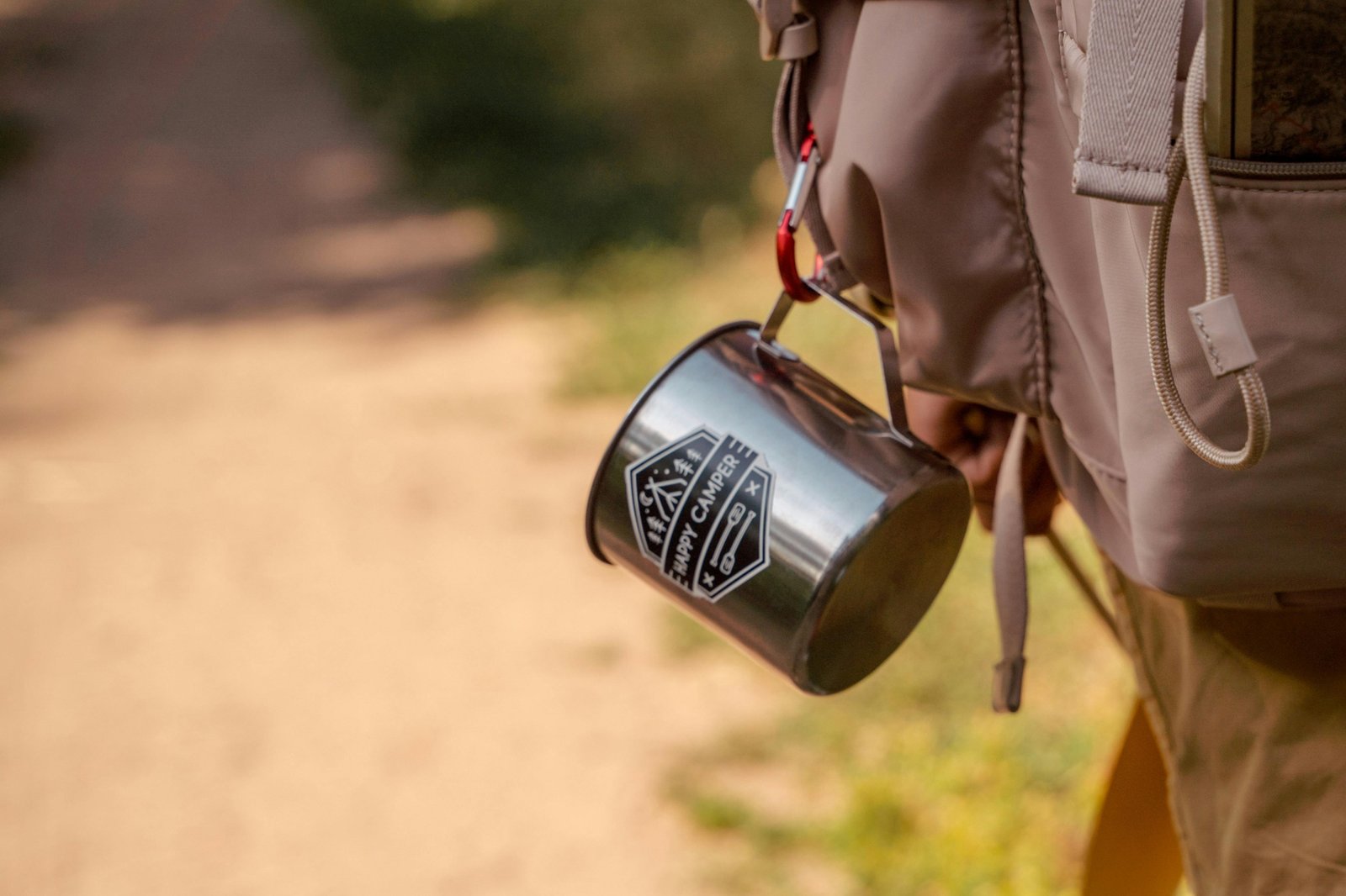 Travel mug with spill-proof lid keeping beverage hot and secure on the go