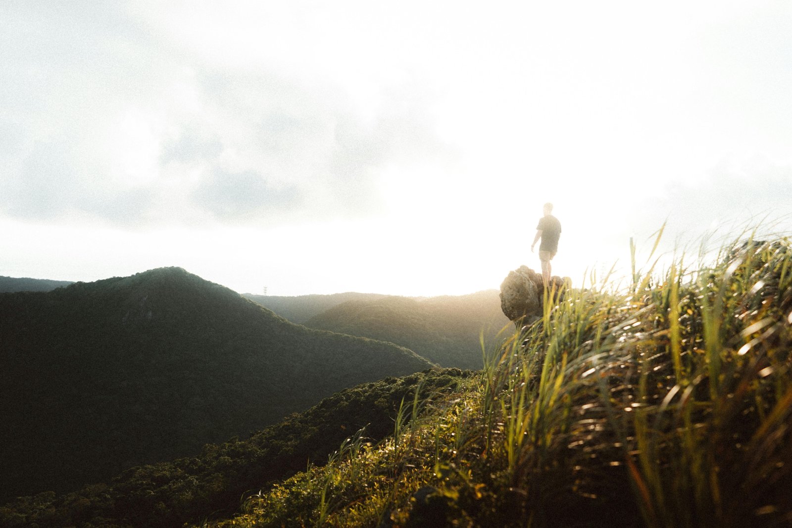 Scenic travel landscape with a lone traveler exploring vibrant destinations inspiring adventure and wanderlust