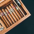 Open travel humidor displaying fresh cigars inside on a travel bag, illustrating cigar protection and freshness during trips
