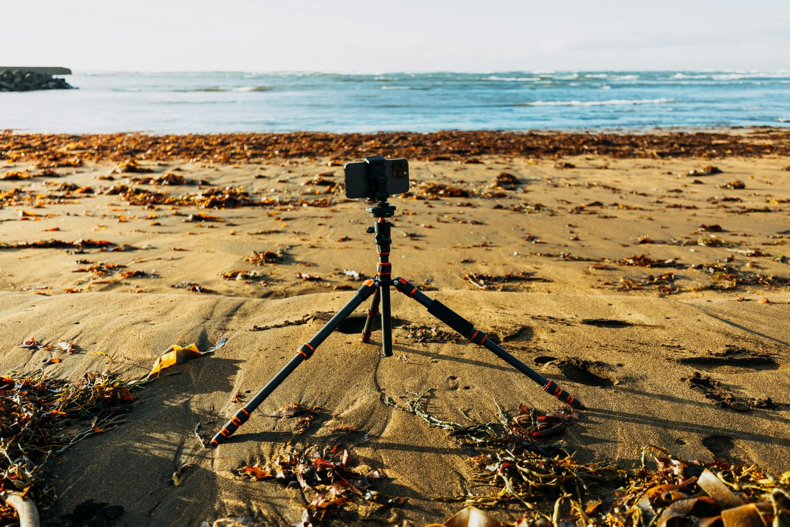 Lightweight travel tripod set up outdoors for stable photography during travel adventures