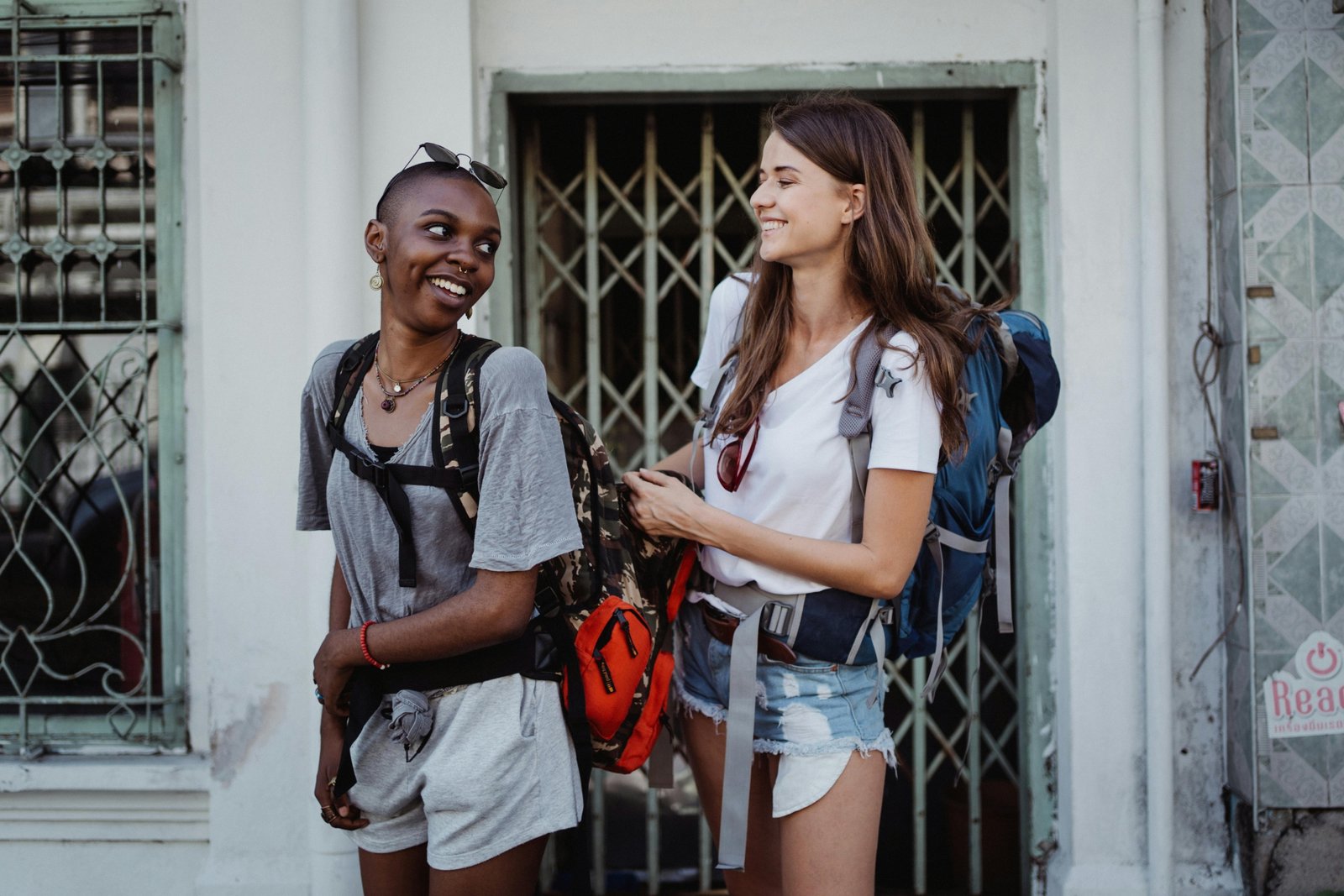 Lightweight foldable travel backpack packed for easy portability and convenience