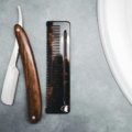 Compact travel razor and grooming kit neatly packed in a toiletry bag for easy and convenient shaving on the go