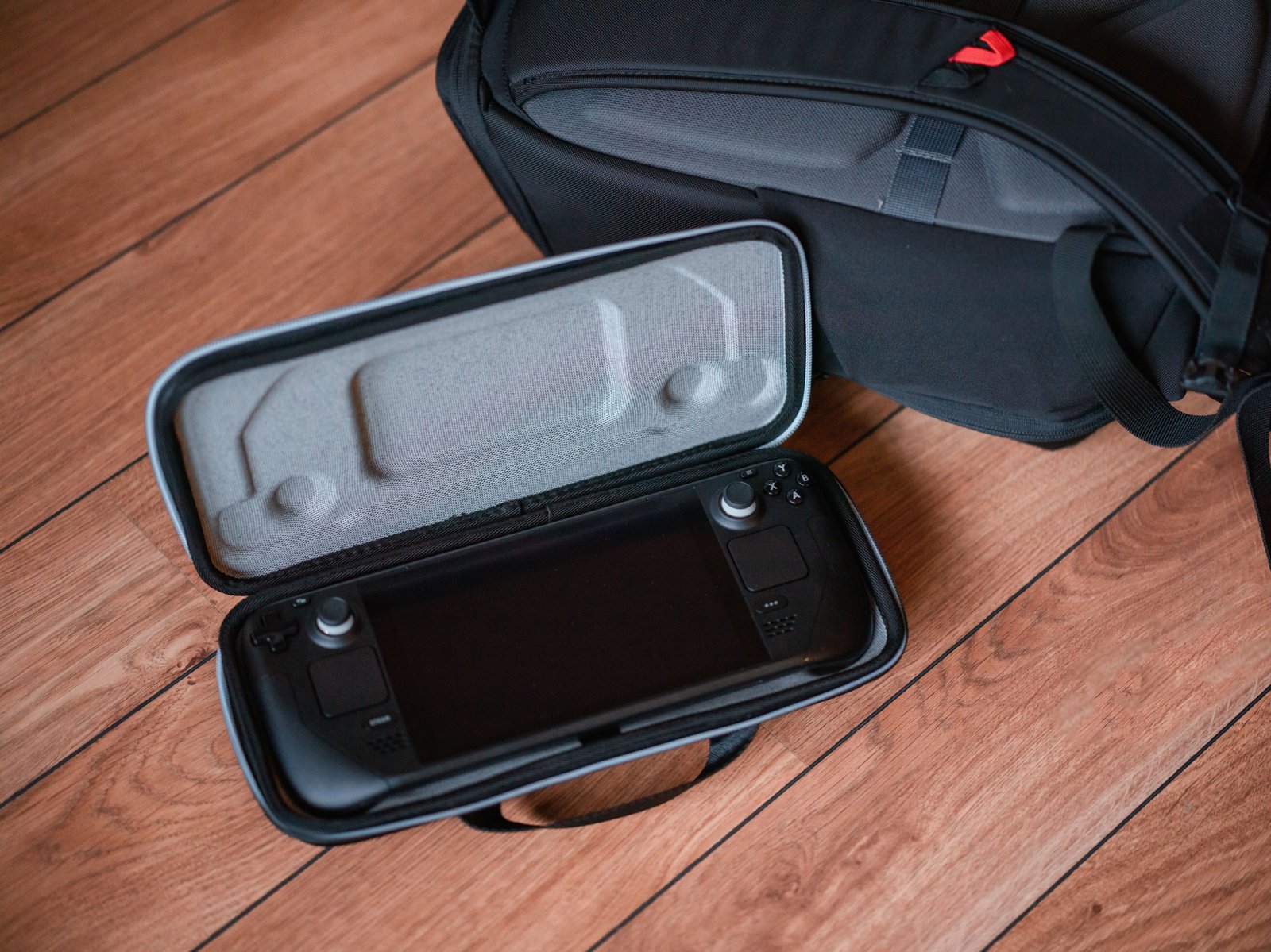 Puffco Peak Pro vaporizer in a custom compact travel case with accessories, showcasing portable dab setup for on-the-go use