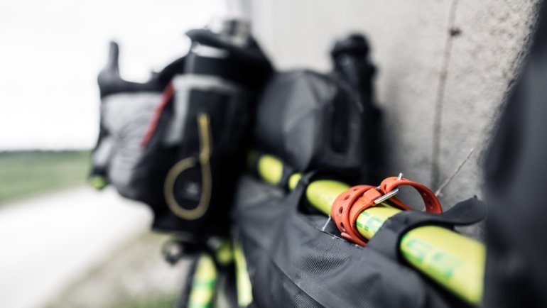 Mountain bike packed securely in a durable travel bag for safe and convenient adventure transportation