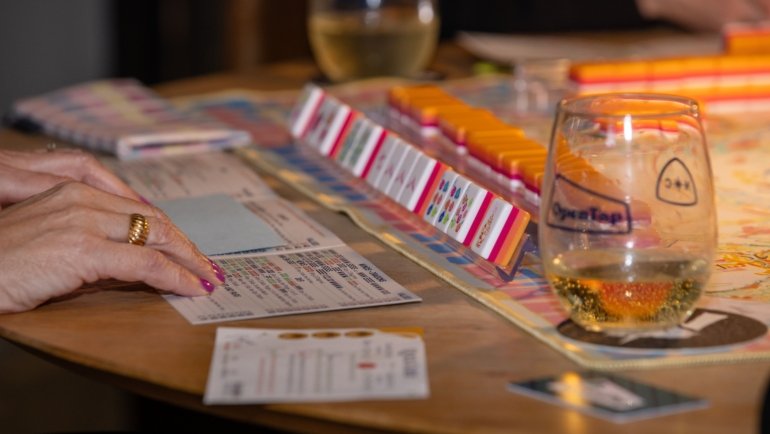 Compact mahjong travel set with durable case and tiles ready for gameplay on the go