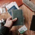 Organized travel documents holder with passport, boarding passes, and cards ready for a hassle-free journey