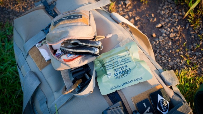 Compact travel first aid kit with medical supplies for safe and prepared journeys