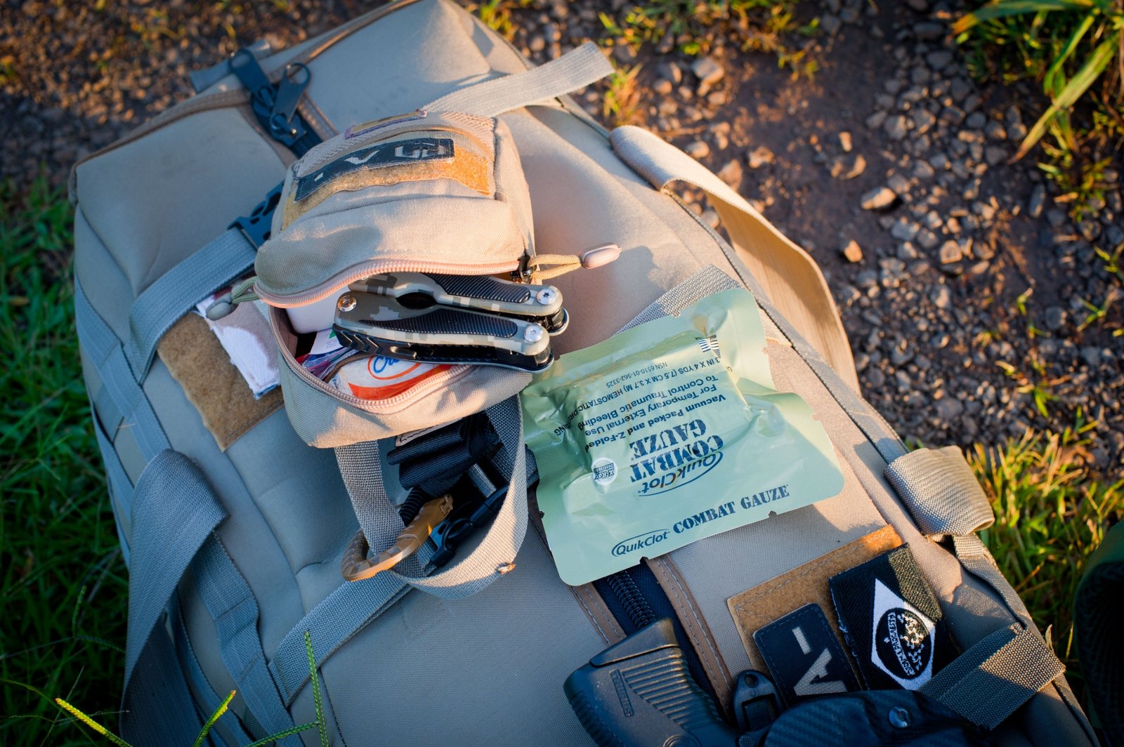 Compact travel first aid kit with medical supplies for safe and prepared journeys