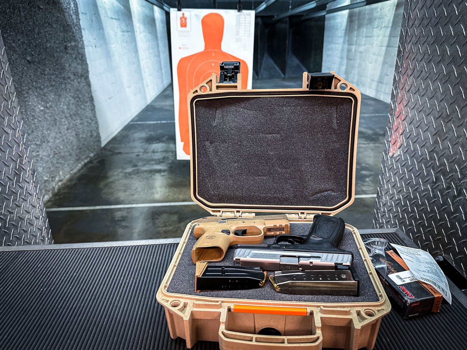 Durable pistol travel case with custom foam padding ensuring secure and safe firearm transport